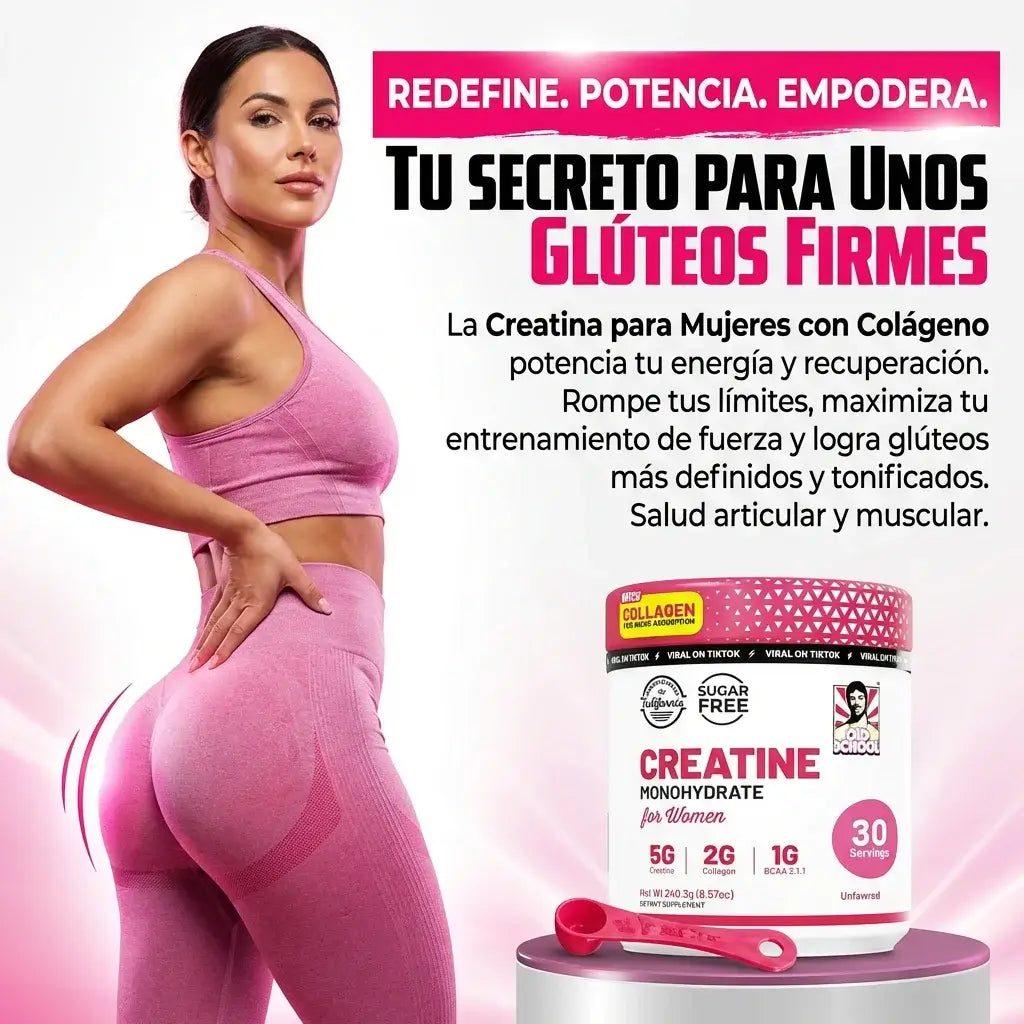 Creatina para Mujeres Fórmula Especial para Aumentar Glúteos