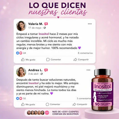 Inositol Myo + D-Chiro con Ashwagandha & Vitamina D